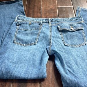 Banana Republic Boot Cut Denim jeans, size 32/14. Missing button on pocket.